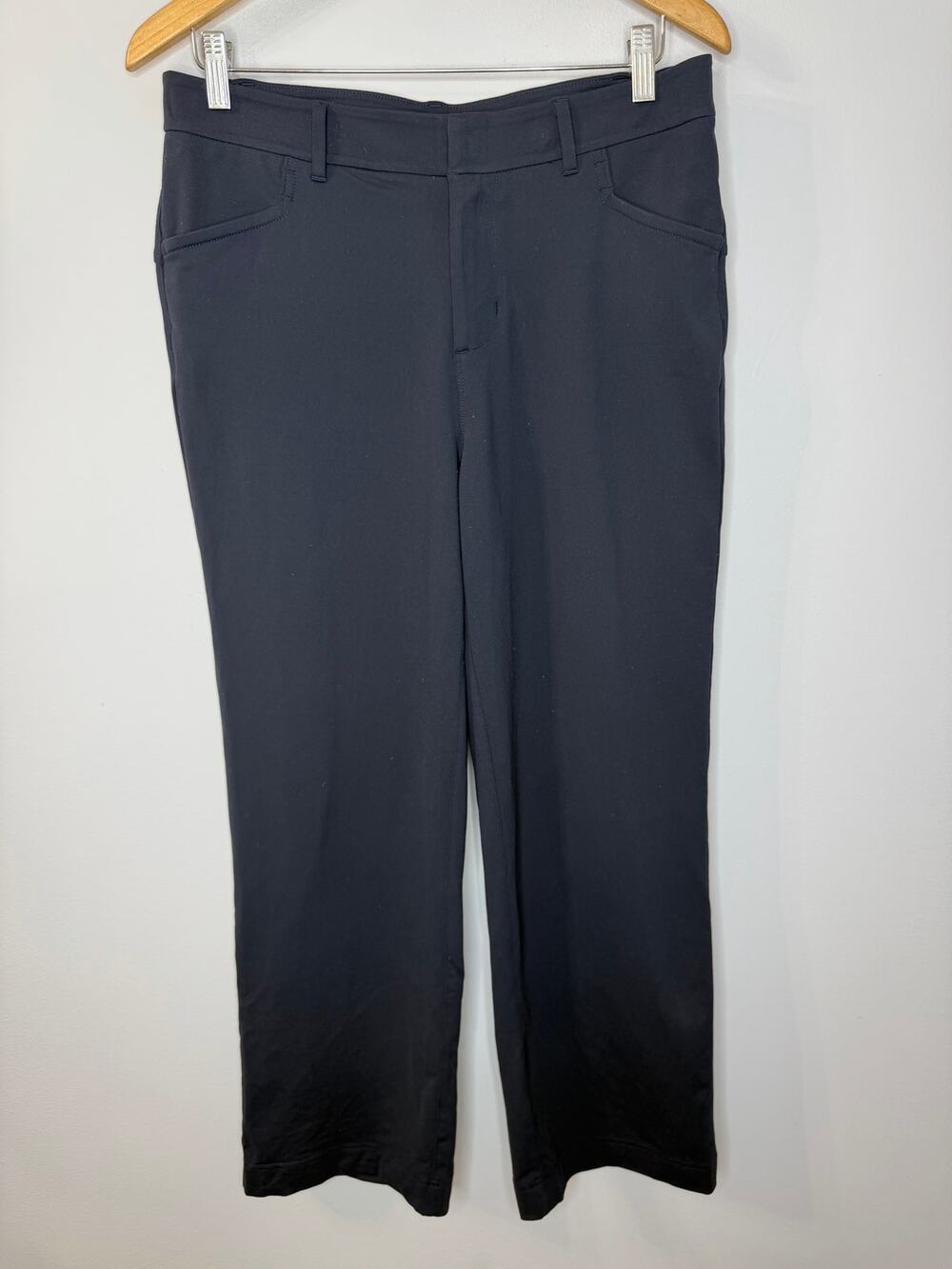 Public Rec Pants Womens Blue Stretch Wide Leg Athletic Pockets Sz 30x28